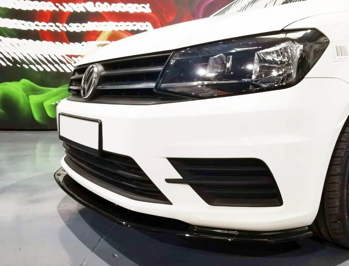 VW CADDY 2015 ONWARDS - GLOSS BLACK FRONT SPLITTER