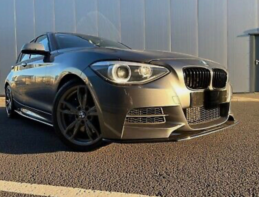 BMW 1 Series M Performance Style F20 F21 PRE-LCI Gloss Front Splitter Lip 11-15