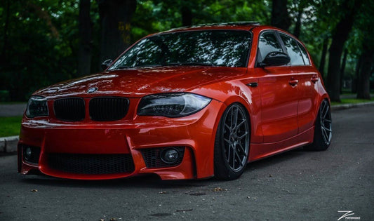 NEW FULL Front bumper with grills M1 Look and style For BMW e81 e82 e87 e88