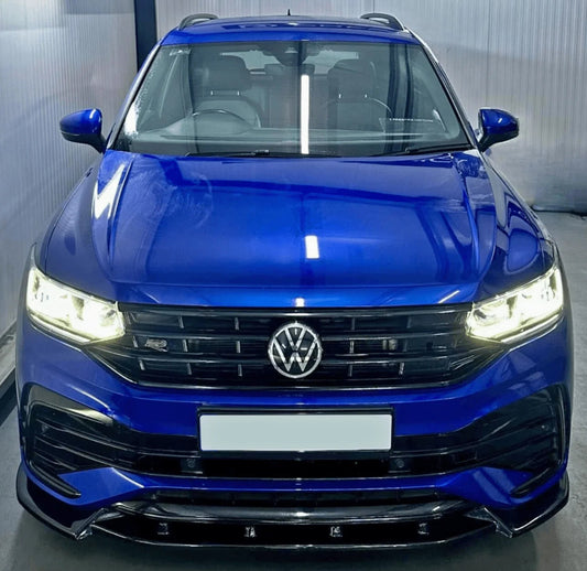 VOLKSWAGEN TIGUAN MK2 R / R-LINE 2020+ FRONT SPLITTER - GLOSS BLACK