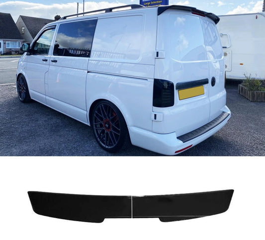 VOLKSWAGEN TRANSPORTER T5/T6/T6.1 2003 - 2024 BARN DOOR - GLOSS BLACK REAR SPOILER
