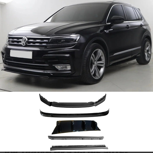 VW TIGUAN MK2 R-LINE 2015-2020 AERO BODY KIT IN GLOSS BLACK