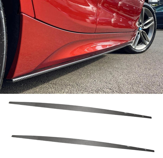BMW 1 SERIES F20 M SPORT LCI 2015-2019 SIDE SKIRT SPLITTERS IN CARBON LOOK