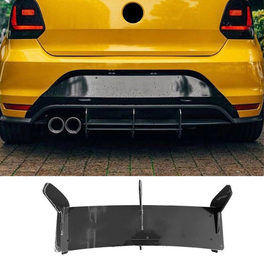 VOLKSWAGEN POLO MK5 6C GTI 2014-2018 - REAR BLADE STYLE DIFFUSER IN GLOSS BLACK