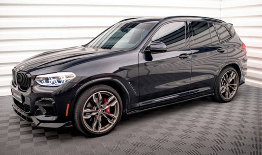 Maxton BMW X3 G01 MSport Side Skirt Extensions V2 – Gloss (2017–2021)
