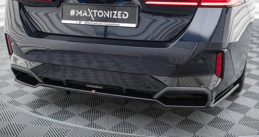 Maxton BMW 5 Series G60 Msport Gloss Rear Lip with Bars