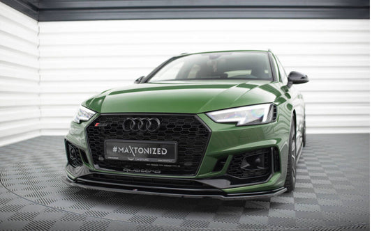 Maxton Design Audi A4 B9 RS4 Front Lip v2 – Gloss