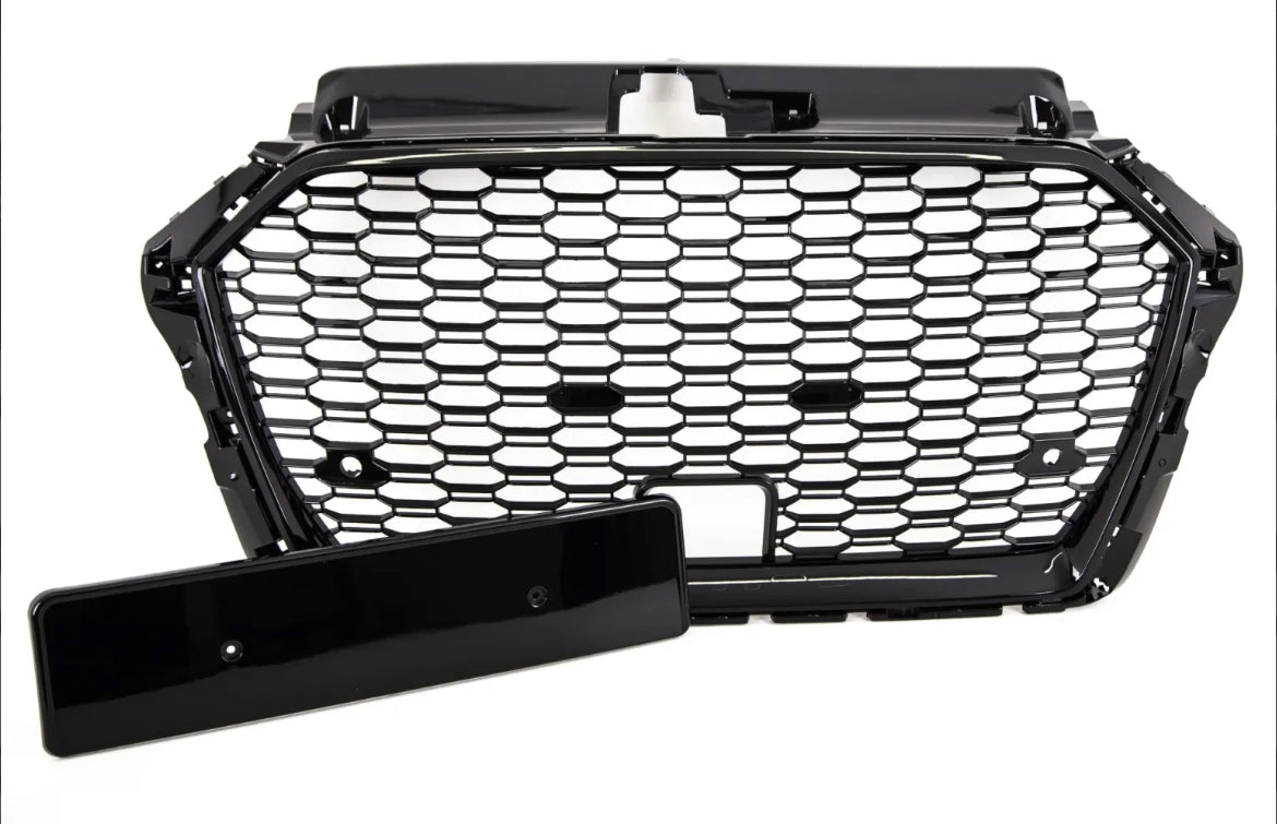 2013-2016 Audi A3 S3 Honeycomb RS3 Style Front Hood Bumper Grill Replacement