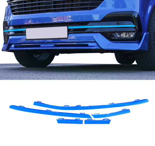 VW T6.1 2019 - 2024 TRANSPORTER FRONT BUMPER LOWER 5PCS GRILLE TRIM INSERTS