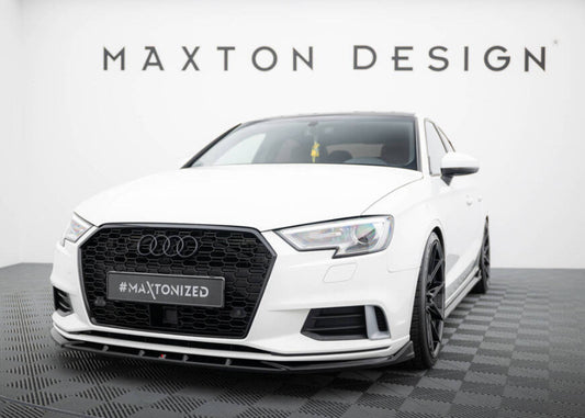 Maxton Design Audi A3 8V Saloon Front Lip v1 – Gloss 16–20