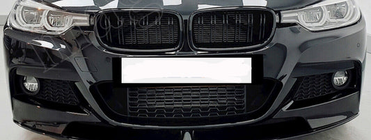 BMW F30 F31 3 SERIES 2012-18 KIDNEY TWIN GRILLS GRILLE GLOSS BLACK DUAL LINE