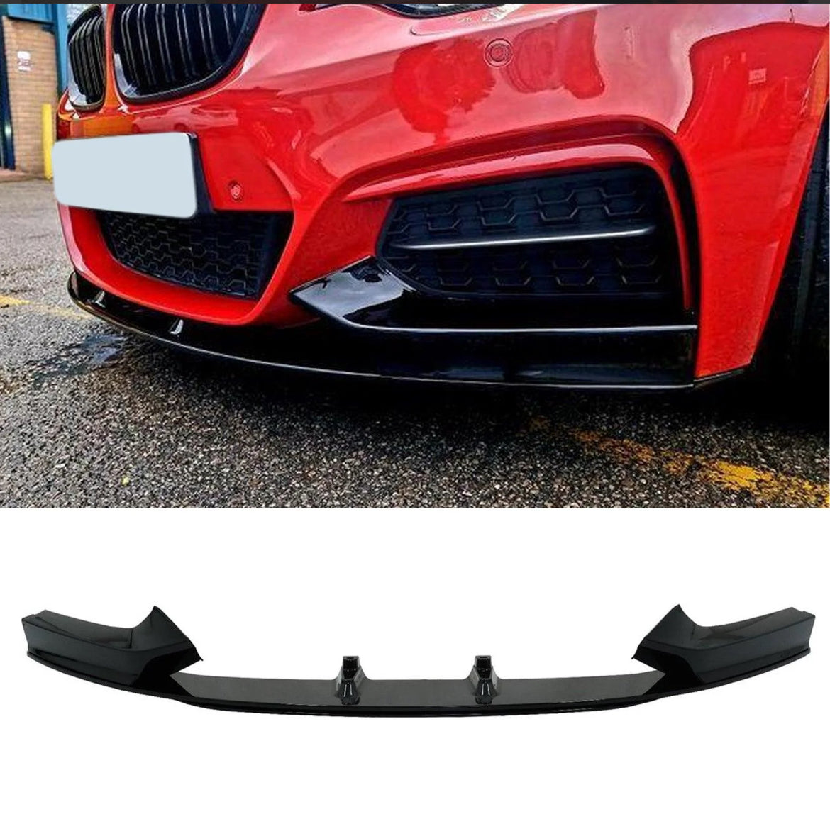 BMW 2 SERIES F22 F23 M SPORT FRONT SPLITTER 2013-2021 GLOSS BLACK