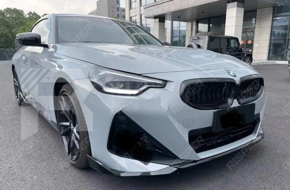 BMW 2 SERIES G42 2021+ 2-DOOR COUPE 'M240I LOOK' GLOSS BLACK FULL AERO KIT