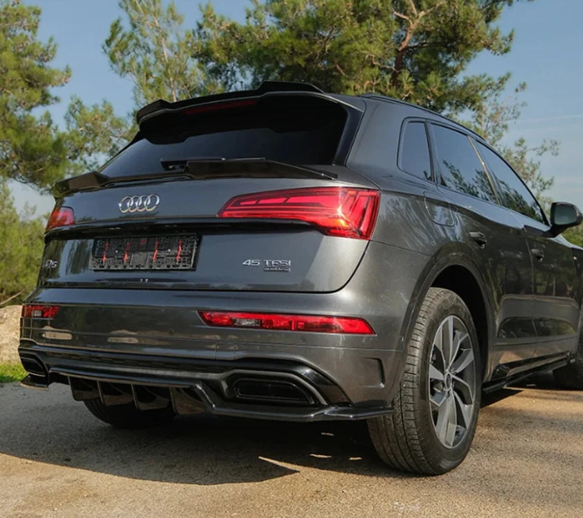 AUDI Q5 S-LINE MK2 FACELIFT 2020-2024 LOWER SPOILER IN GLOSS BLACK