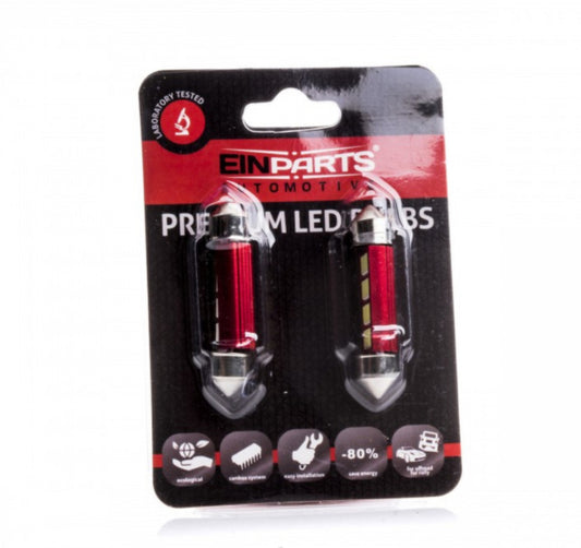 EIN LED C10W 39MM 16 SMD Festoon CANBUS Bulbs