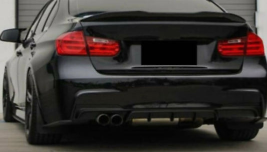 BMW 3 SERIES F30 F31 DIFFUSER GLOSS BLACK M PERFORMANCE TWIN EXHAUST OUTLET ( SINGLE OR DOUBLE)