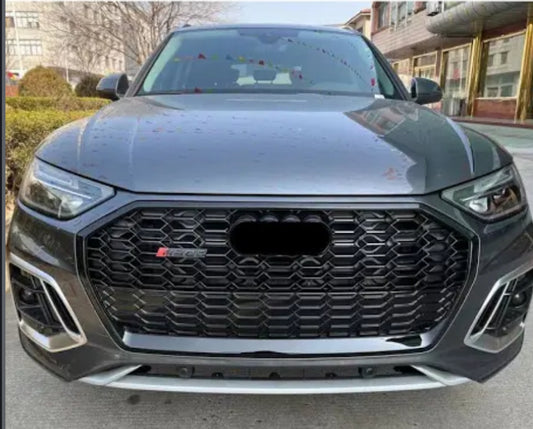 AUDI Q5 / SQ5 2020-2024 GLOSS BLACK 'RSQ5 STYLE' HONEYCOMB GRILL