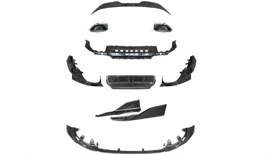 BMW 2 SERIES G42 2021+ 2-DOOR COUPE 'M240I LOOK' GLOSS BLACK FULL AERO KIT