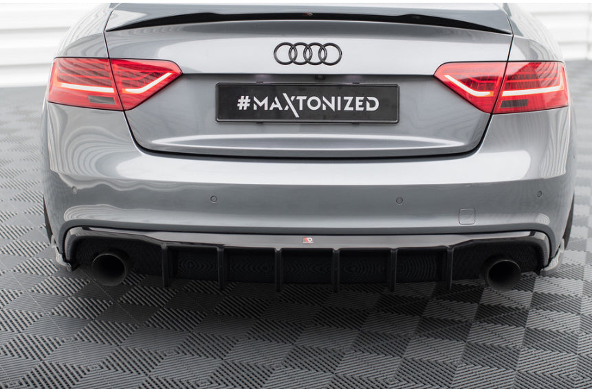 Maxton Design Audi A5 11–15 S-Line Rear Diffuser – Gloss Single Left & Right Exit