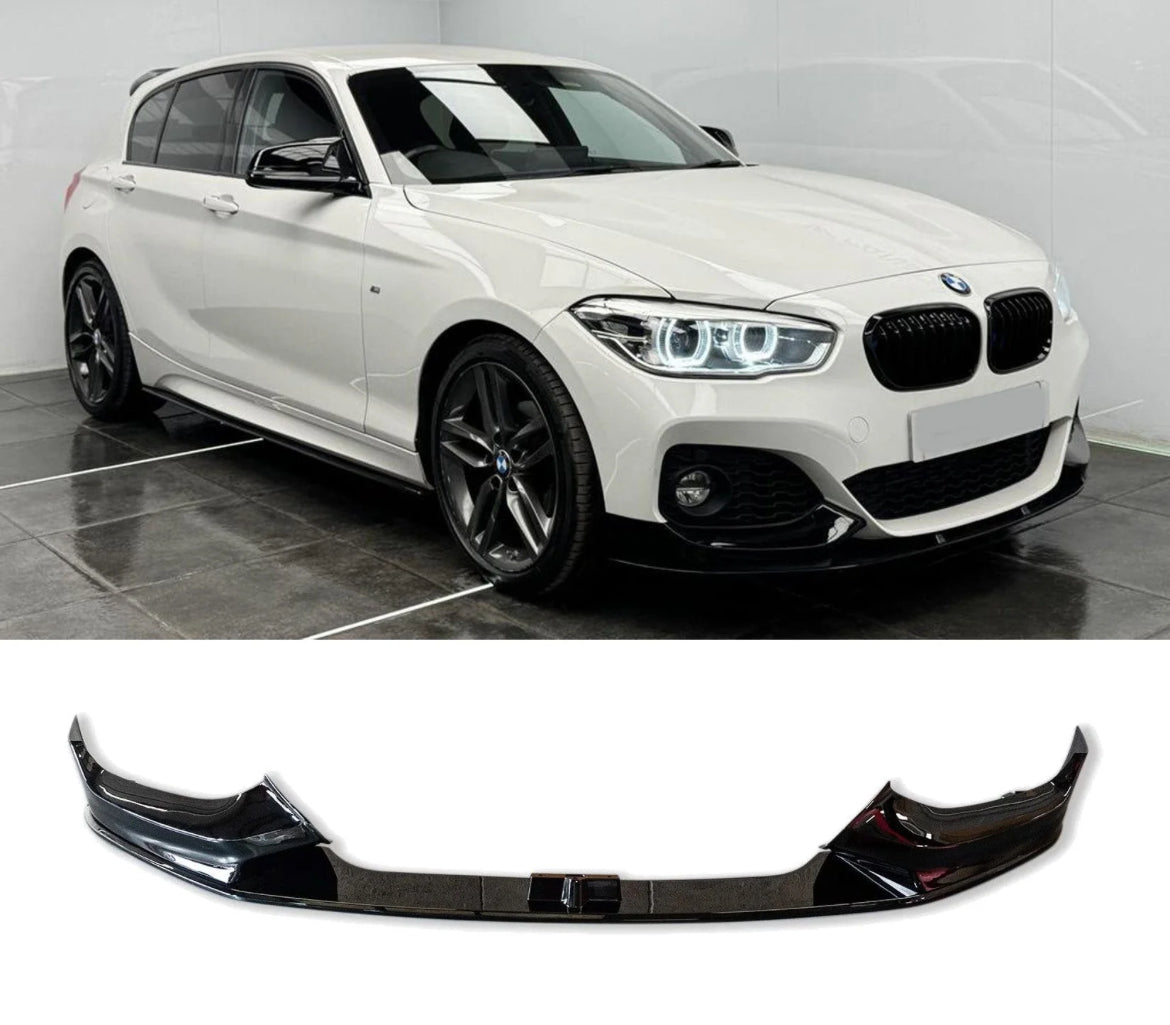BMW 1 SERIES F20 M SPORT LCI FACELIFT 2015-2019 GLOSS BLACK FRONT SPLITTER LIP