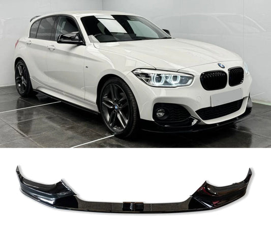 BMW 1 SERIES F20 M SPORT LCI FACELIFT 2015-2019 GLOSS BLACK FRONT SPLITTER LIP