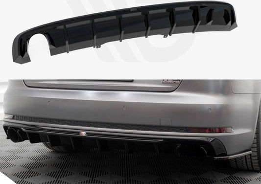 Rear Valance Audi A4 S-Line B9 (Version with single exhaust tips on one side)