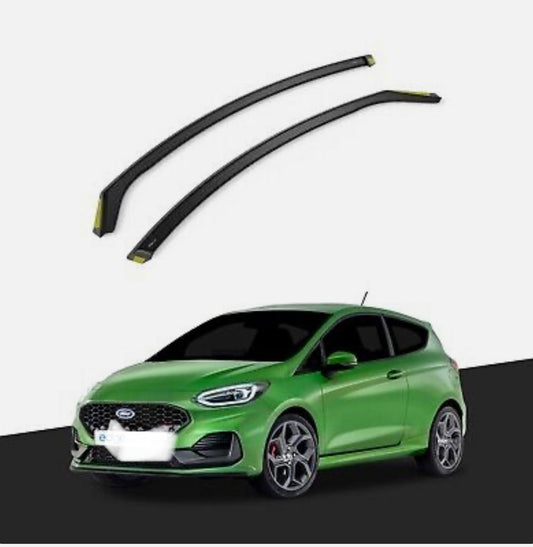 Ford Fiesta MK8 2017-2023 3 Door Hatchback Wind Deflectors 2pc Tinted