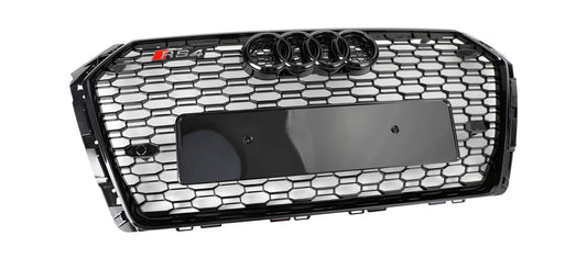 2017-2019 Audi A4/S4 B9 RS4 Style Honeycomb Mesh Hex Grille Grill Black