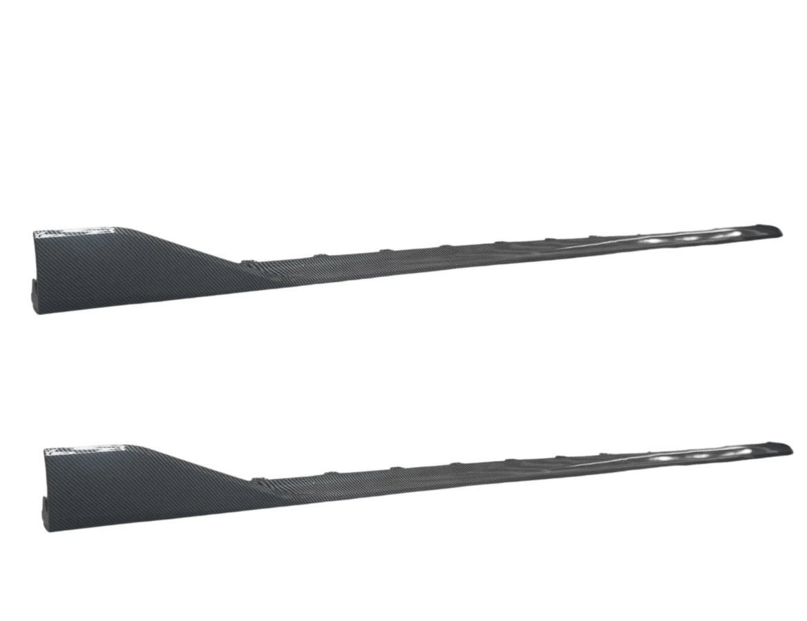 BMW 1 SERIES F40 M SPORT 2018 - 2024 M135I SIDE SKIRT SPLITTERS IN CARBON LOOK
