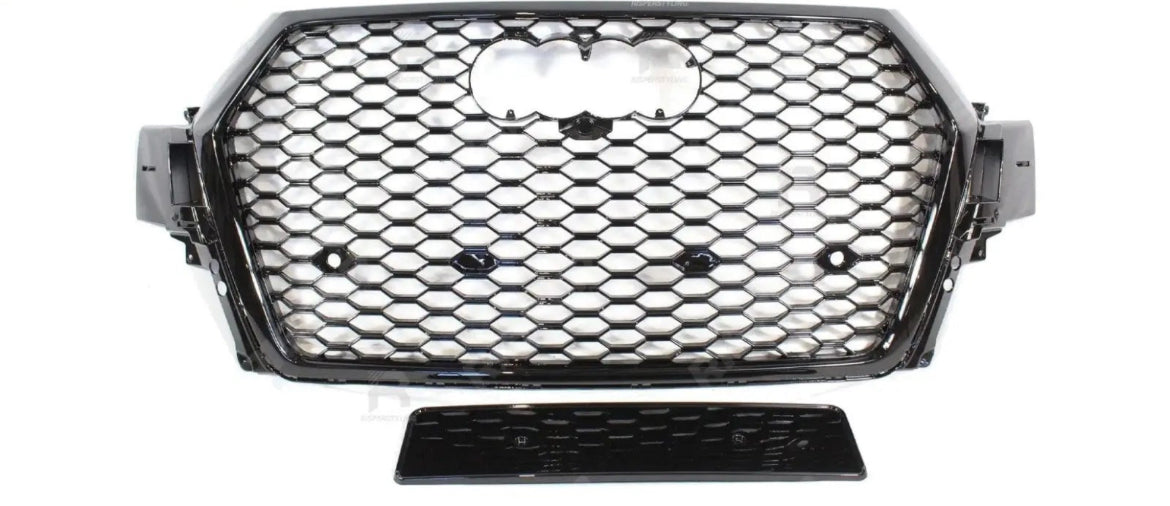 AUDI Q7 / SQ7 2015-2020 GLOSS BLACK 'RSQ7 STYLE' HONEYCOMB GRILL