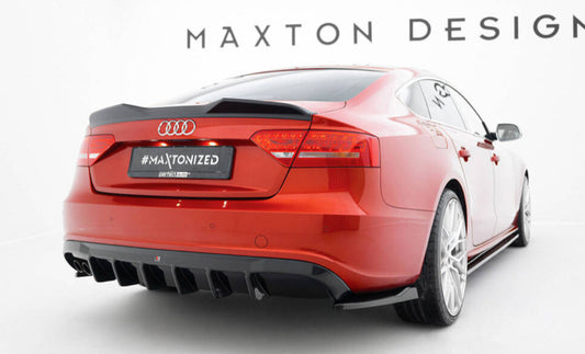 Maxton Design Audi A5 07–11 S-Line Sportback Diffuser – Gloss Single Left & Right Exit