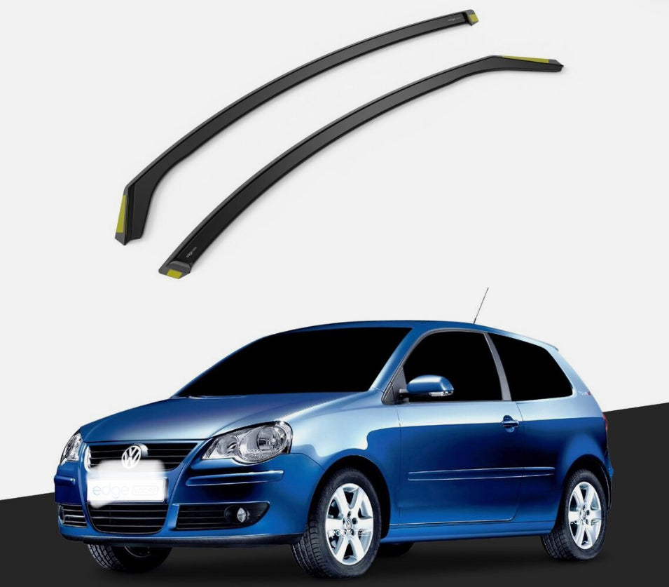 VW Polo MK4 2002-2009 3 Door Hatchback 9N/9N3 Wind Deflectors 2pc Tinted