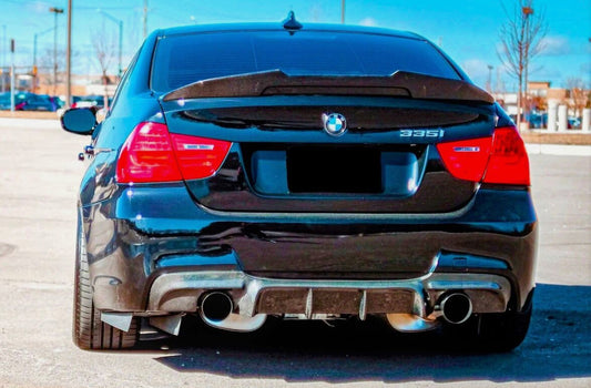 BMW 3 Series E90 E91 Gloss Black Rear Valance Diffuser Spoiler Splitter M Sport