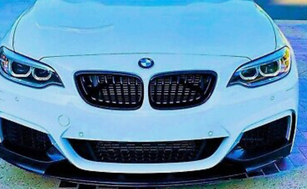 BMW 2 Series F22 F23 Gloss Black Front Splitter Spoiler Lip M Sport 2013-2021