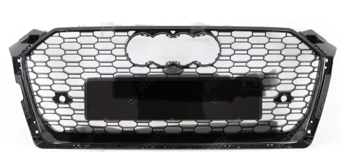 AUDI A5 / S5 B9 (8W6) 2016-2019 GLOSS BLACK RS5 STYLE HONEYCOMB GRILL