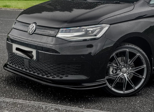 VW CADDY 2021 ONWARDS - GLOSS BLACK FRONT SPLITTER