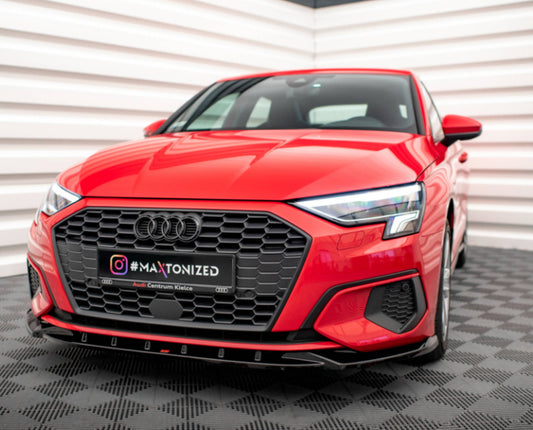 Maxton Design Audi A3 8Y Saloon Front Splitter – Gloss SE Fit