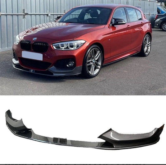 BMW 1 SERIES F20 LCI - FRONT SPLITTER LIP M SPORT IN CARBON LOOK