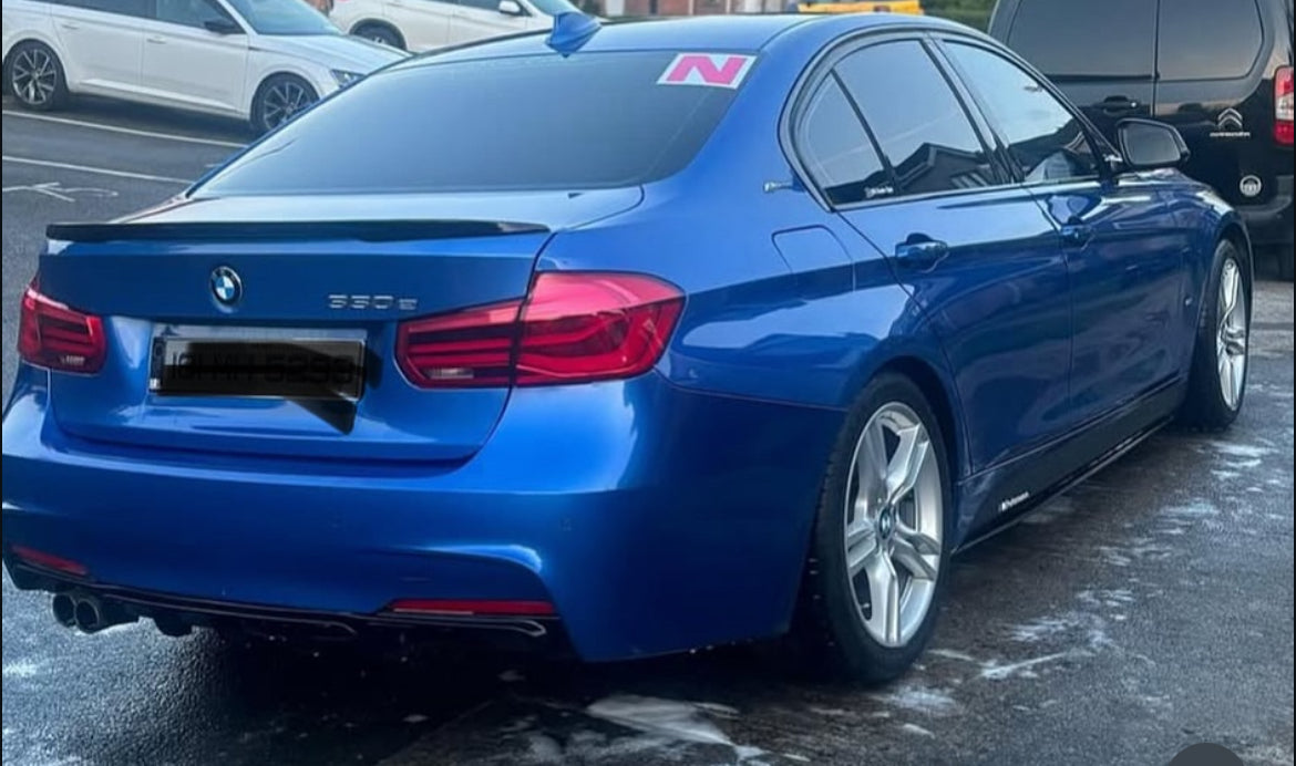 BMW 3 SERIES F30 F35 M PERFORMANCE GLOSS BLACK REAR DIFFUSER M SPORT