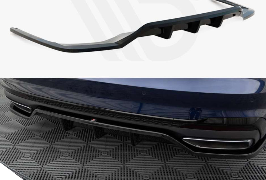 Rear Splitter (Vertical Bars) V.2 Audi A4 S-Line B9 Facelift