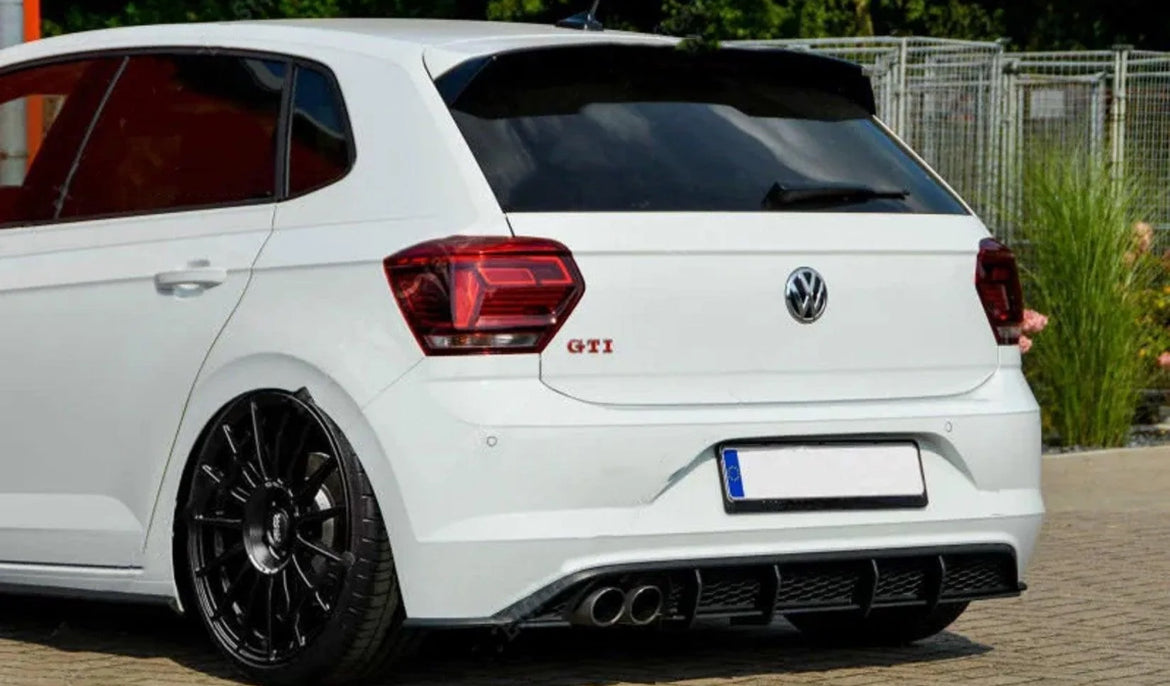 VOLKSWAGEN POLO MK6 GTI AW 2018+ - GLOSS BLACK REAR BLADE DIFFUSER
