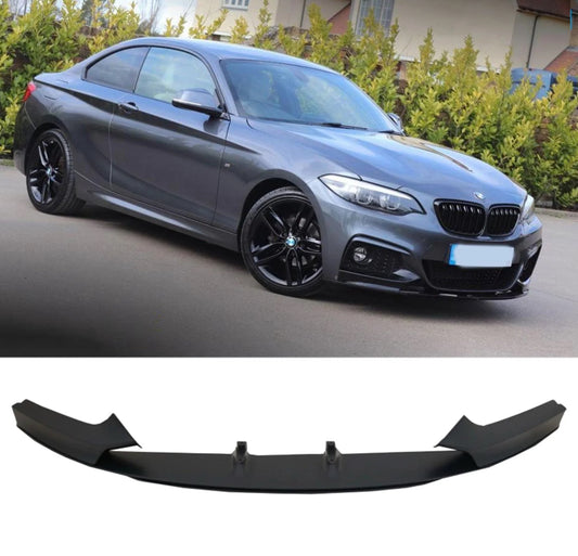BMW 2 SERIES F22 F23 M SPORT FRONT SPLITTER 2013-2021 MATTE BLACK