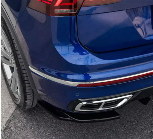 VW TIGUAN R-LINE 2020-2024 REAR SIDE SPLITTERS IN GLOSS BLACK