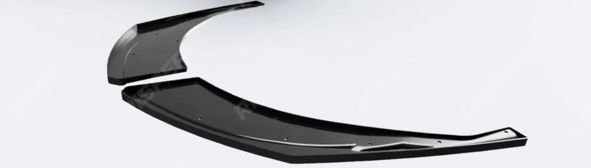 AUDI Q8 S-LINE 2018 ON GLOSS BLACK REAR BUMPER CORNER SPLITTERS