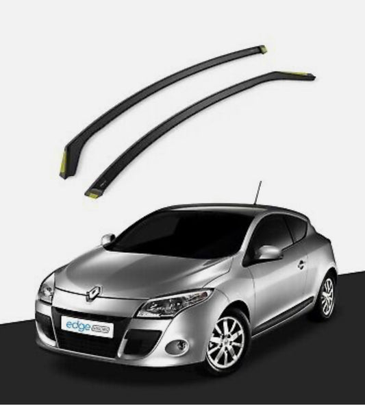 Renault Megane MK3 2009-2015 3 Door Hatchback Wind Deflectors 2pc Tinted