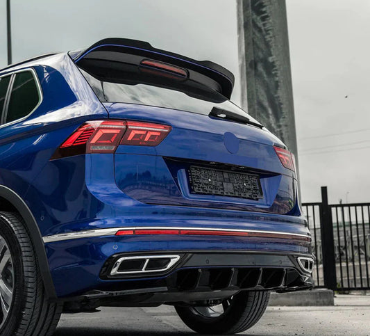 VOLKSWAGEN TIGUAN R 2020+ MK2 REAR DIFFUSER VALANCE GLOSS BLACK
