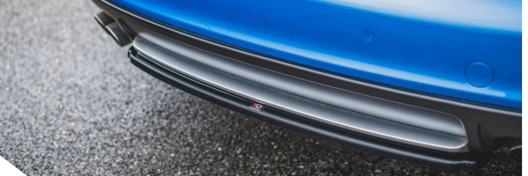 Central Rear Splitter Audi S4/ A4 S-line B8 Sedan (2008-2011) – Carbon Look