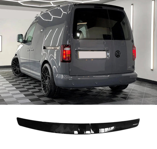 VOLKSWAGEN CADDY 2005-2020 BARN DOOR - REAR SPOILER - GLOSS BLACK